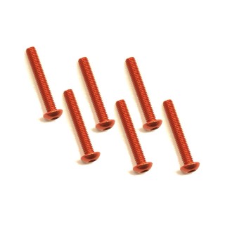 3×20 ヘックスボタン ジュラルミンビス(オレンジ/4本入) [NAX-320OR]