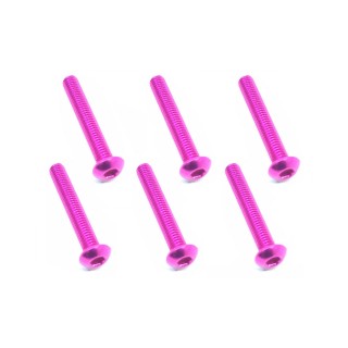 3×20 ヘックスボタン ジュラルミンビス(ピンク/6本入) [NAX-320PK]