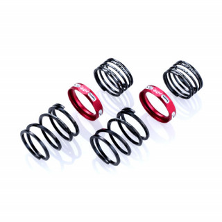 4Edge ツインスプリング 1.2-2045(線径□1.2/4.5巻/自由長20mm HSP付/2pcs/レッド) [OD4006]