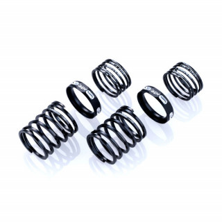 4Edge ツインスプリング 1.2-2065(線径□1.2/6.5巻/自由長20mm HSP付/2pcs/ブラック) [OD4008]