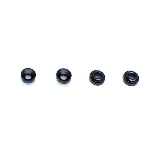 フタバ5mm穴サーボ用 M3皿ワッシャー (ブラック) 4個入 [SGX-219BK]