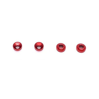 フタバ5mm穴サーボ用 M3皿ワッシャー (レッド) 4個入 [SGX-219R]
