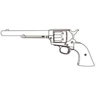 6mmBB/X/S.A.A.キャバルリー/BK/HW/パールプラグリップ [MRS-06592]