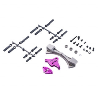 アルミ湾曲スライドラックステアリングセット Type-3(For GALMシリーズ パープル) [OD3937]