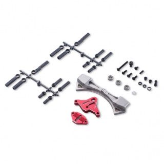 アルミ湾曲スライドラックステアリングセット Type-3(For GALMシリーズ レッド ) [OD3938]