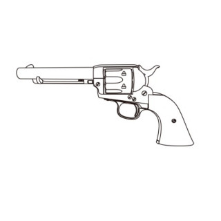 COLT S.A.A.45アーティラリー/SV/ABS/木製グリップ仕様 [MRS-06588]