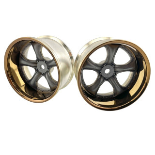 WORK VS KF# WHEEL DEEP RIM off 6 Bronze Gray Metalic 2pcs [LW-0908BGM]