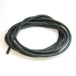 シリコン銀コード/12G/黒180cm [EG-3876U-BK]