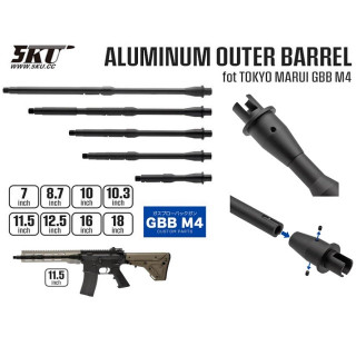 5KU 11.5inch CQB Barrel for TM GBB M4 [MWS-5]
