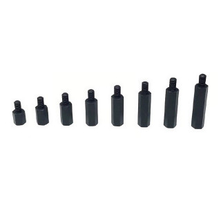 六角汎用カラーステンレスマットブラック 18mm 2本入 [TP-69118]