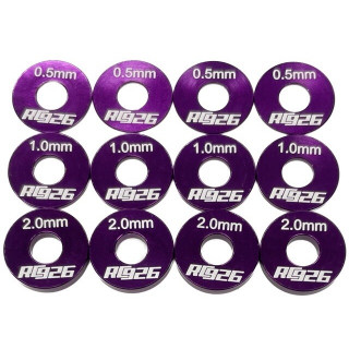 アルミホイールスペーサーType-2セットパープル (0.5/1.0/2.0mm各4個入) [KN-HS05PL-A]