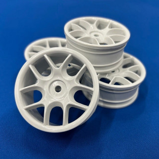 1/10TC用24mm幅10SPホイール(ホワイト)4個入り(オフセット0) [35118]