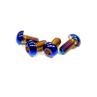 64チタン焼き色付きボタンヘッドスクリューM3x6mm(4個入り) [KN-64TI05]