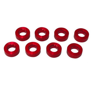 軽量アルミセッティングスペーサー レッド M3用 厚さ2.5mm [TP-43125]