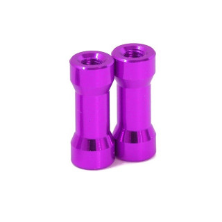 ラウンドシェイプアルミポスト15mm(purple/2pcs) [0842-FD]