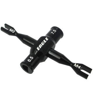 SPデュアルターンバックルレンチ(3mm/4mm) ボールエンドワインダー付(BK) [EG-3723V2-U3-BK]