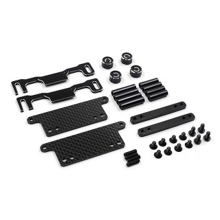 アルミグラファイトショートバッテリーホルダー Kyosho Optima / Mid / Pro [KYOP-033BK]