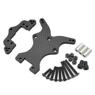 カーボングラファイト フロントダンパーステイセット (XTRADA) [GOP160]