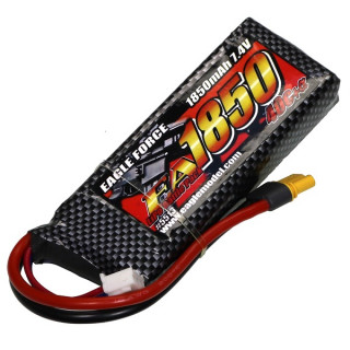 EA1850 7.4V 40C+α Li-Poバトルパック(ミニSタイプ) 次世代コネクター付 [5513NE-U]