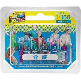takeda 1/150 ジオラマ人形 3Dフルカラー 6体入り コンセプトシリーズ  介護 [55-0140]