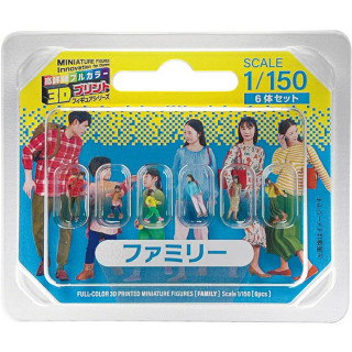 takeda 1/150 ジオラマ人形 3Dフルカラー 6体入り コンセプトシリーズ  ファミリー [55-0150]