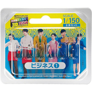 takeda 1/150 ジオラマ人形 3Dフルカラー 6体入り コンセプトシリーズ  ビジネス1 [55-0090]