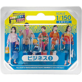 takeda 1/150 ジオラマ人形 3Dフルカラー 6体入り コンセプトシリーズ  ビジネス3 [55-0110]
