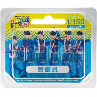 takeda 1/150 ジオラマ人形 3Dフルカラー 6体入り コンセプトシリーズ  警備員 [55-0170]