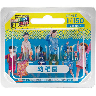takeda 1/150 ジオラマ人形 3Dフルカラー 6体入り コンセプトシリーズ  幼稚園 [55-0120]