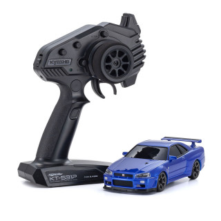 ミニッツAWD MA-020 レディセット 日産 スカイライン GT-R(R34)  VスペックII ブルー [32658MB]