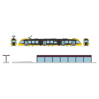 鉄道コレクション 宇都宮ライトレールHU300形HU302 LIGHTLINE [340386]
