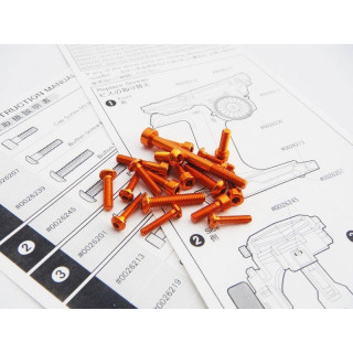 SANWA M17用ライトウェイトスクリューセット(Orange)  [HS-48410B]