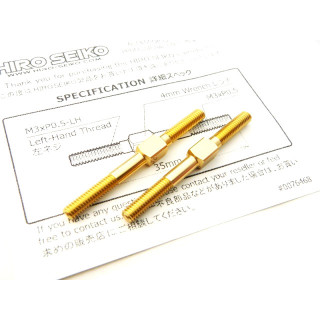 アルミターンバックルセット M3×35 (Gold)  2pcs [HS-48548B]