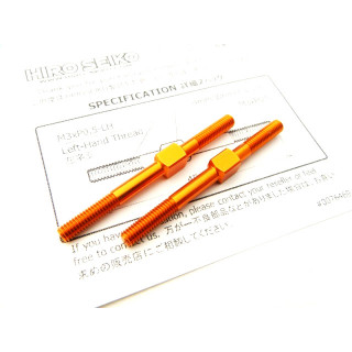 アルミターンバックルセット M3×40 (Orange)  2pcs [HS-48554B]