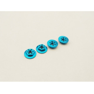 M4アロイ大径薄型セレートナット(T-Blue)  4pcs [HS-48664B]