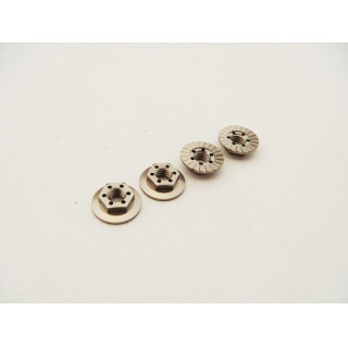 M4アロイ大径薄型セレートナット(Titan color)  4pcs [HS-48668B]