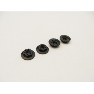 M4アロイ大径薄型セレートナット(Black)  4pcs [HS-48670B]