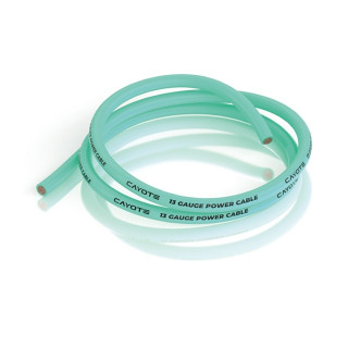 CAYOTE 13AWG スリムシリコンワイヤー 1M オーロラグリーン 外径3.5mm [CYECW06]