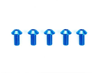 3x6mm HGアルミ六角丸ビス (ブルー/5本) [42327]