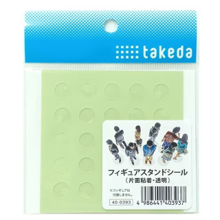 takeda フィギュアスタンドシール(片面粘着・透明) [40-0393]