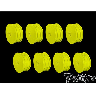4WD用フロントホイール･イエロー アソシ/ヨコモ用8ｹ [TE-218-BY-8]