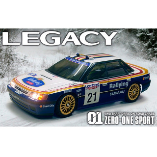 ゼロワンスポーツ レガシィBC5 Rallying付き シャーシ組立済みキット [ABC-40706]
