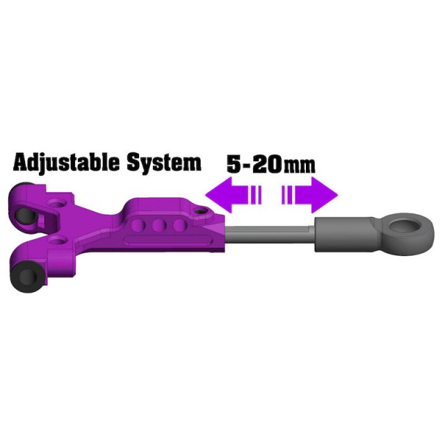 アジャスタブルTアーム(3mm/purple) [0628-FD]] - スーパーラジコン