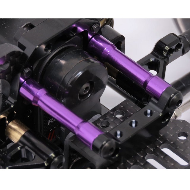 ラウンドシェイプアルミポストセット 30mm(purple/4pcs) [0740 ラウンドシェイプアルミポストセット 30mm(purple/4pcs) [0740