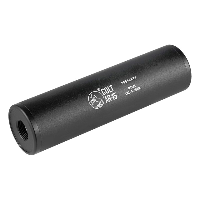 φ35x130mmサイレンサー(COLT AR15刻印/正逆両用) [hy-186o] - スーパー